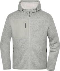 Daiber JN 1874 / Jachetă unisex tricotată din fleece - ciment melanj/nature 4XL (021874as214)