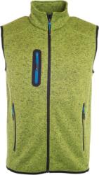 Daiber JN 774 / Vestă tricotată din fleece pentru bărbați cu guler ridicat - kiwi melanj/royal XXL (020774o2305)