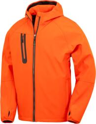 RESULT R 909X / Jachetă softshell unisex cu 3 straturi și glugă - portocaliu/bleumarin XS (30909X39500)