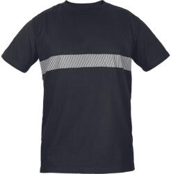 ČERVA EXPORT IMPORT a. s CERVA RUPSA RFLX / Tricou cu dungi reflectorizante imprimate - negru XXL (0304018760005)