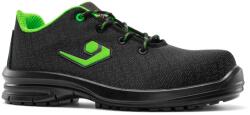 Portwest BASE HALLEY B0904A S3L FO SR / Pantofi de siguranță nemetalici cu talpă joasă S3L - negru/verde 37 (B0904ABGN37)