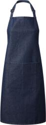 Premier PR 154 / Șorț cu bavetă și buzunar la burtă - indigo denim Universal (390154m1499)