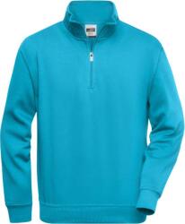 Daiber JN 831 / Hanorac de lucru bărbătesc cu fermoar 1/2 - turcoaz 5XL (02083144015)