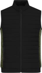 Daiber JN 1864 / Vestă bărbătească căptușită - negru/melanj măsliniu 6XL (021864ajj16)