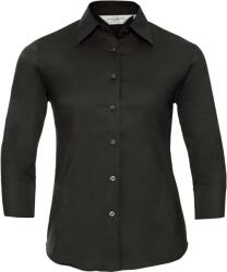 Russell Athletic 946F / Bluză elastică pentru femei cu mâneci 3/4 - negru S (11946F00201)
