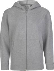 Neutral O 13301 / Hanorac pentru copii cu fermoar și glugă din bumbac organic - gri sport 152-158 (771331620y6)