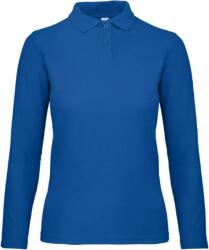 B&C be inspired B&C ID001 LSL / Tricou polo cu mânecă lungă pentru femei - albastru regal M (010I1345002)