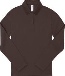 B&C be inspired B&C MY POLO 180 LSL WOMEN / Tricou polo cu mânecă lungă pentru femei - cafea S (01W462zk701)