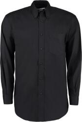 Kustom Kit KK 105 / Cămașă Oxford cu mânecă lungă pentru bărbați - negru 7XL (43105X002jr)
