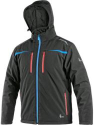 CANIS SAFETY a. s CXS NORFOLK / Jachetă softshell de iarnă - negru/albastru HV și accesorii roșii XXL (122001681796)
