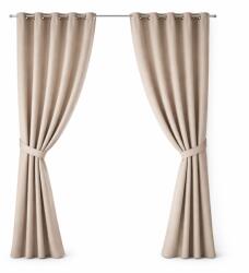 Atmosphera Draperie blackout Atmosphera, 140x260 cm, cu Inele, model Linen Poliester, culoare Bej