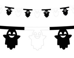  Halloween Szellem Black papír girland 360 cm (MLG187243) - eking