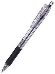 Zebra Golyóstoll, 0, 21 mm, nyomómechanizmussal, ZEBRA "Tapli Clip ECO", fekete