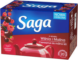 Saga gyümölcstea 20x1, 7g cseresznye-málna filteres dobozos