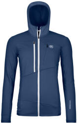ORTOVOX Fleece Grid Hoody W női pulóver L / kék/fehér
