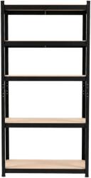 RPX-RAF Raft metalic 5 rafturi 180 x 90 x 40 cm, negru, 265 kg pe raft - Profix 62031C (62031C) Raft