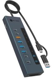 RaidSonic Hub USB Raidsonic by IcyBox IB-HUB1742CR-C2PD, Blue (IB-HUB1742CR-C2PD)
