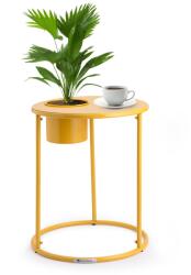 Blumfeldt Masă laterală Irvine cu ghiveci, 41 x 50 cm (Ø x Î), oțel acoperit cu pulbere (GDM11-Irvine-44-Yl) (GDM11-Irvine-44-Yl) Masa de cafea