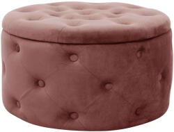 AKORD Taburet, rotund, cu spatiu depozitare, catifea, roz, max 80 kg, 55x30 cm, Alia, Akord (AKO-PUALIA/POWDER-PINK)