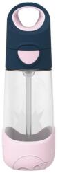 b.box b. box, sticla din Tritan cu pai, Indigo Rose, 450 ml Set pentru masa bebelusi
