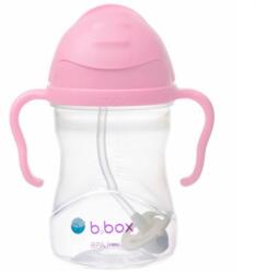 b.box b. box, sticla de apa cu pai, Cires inflorit, 240 ml Set pentru masa bebelusi