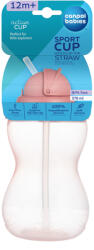 Canpol babies sport itatópohár szívószállal 370 ml (rózsaszín) (56/113_PIN2)