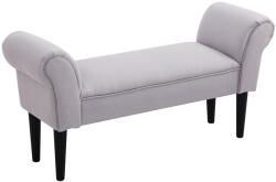 HOMCOM Ülőpad hálószobába, előszobába, kárpitozott pad, szürke, 102 x 31 x 51cm (831-135GY)