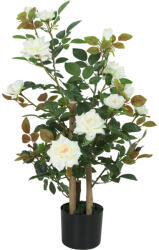 Homcom Műnövény, rózsa, 4 törzsű, cserépben, 90 cm, fehér (83C-214V00WT)