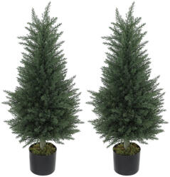 Homcom Műnövény, ciprus, cserépben, 2 db szett, 90 cm (83C-002V00GN)