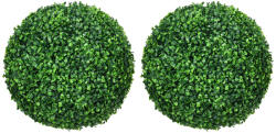 Homcom Műnövény, buxus gömb, cserépben, 2 db szett, Ø40 cm (830-790V00GN)