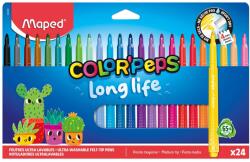 Maped Color Pep's Long Life filctoll készlet - 24 db, mosható, élénk színek, iskolai használatra