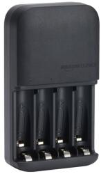 Amazon Basics NiMH AA és AAA akkumulátor töltő EU csatlakozóval 4 db fekete
