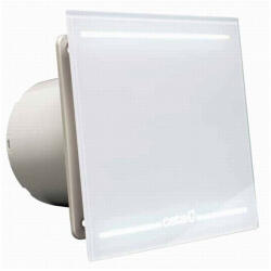 CATA E-GLAS E-100GL fürdőszoba ventilátor fehér üveg előlappal, időzítővel, LED-világítással, 100mm csonkkal (M-00900001)
