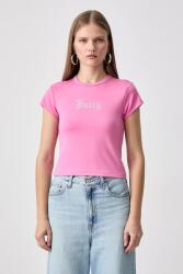 Juicy Couture t-shirt női viszkózzal OLD GOTHIC JUICY BABY - rózsaszín S