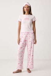 Juicy Couture kétrészes pizsama női ROSE RIB SET - rózsaszín XL