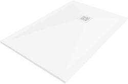 Mexen Stone+ kőhatású kompozit zuhanytálca 120 x 100 cm, fehér, fehér takarólemezzel, szifonnal (44101012-W)
