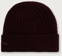 Lacoste beanie gyapjúval - burgundia Univerzális méret