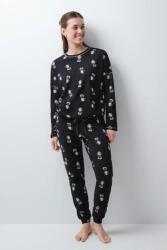 Women'Secret kétrészes pizsama női pamut - fekete L - answear - 15 190 Ft