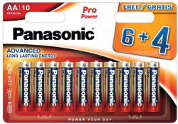 Panasonic AA 10db Pro Power LR6PPG/10BW 6+4F Alkáli Elem (LR6PPG/10BW 6+4F)