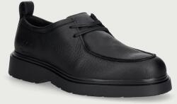 Calvin Klein félcipő férfi bőr COMBAT APRON LACEUP TU LTH - fekete Férfi 45