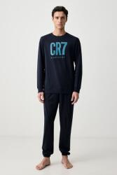 CR7 Cristiano Ronaldo kétrészes pizsama férfi pamut - sötétkék M - answear - 20 990 Ft