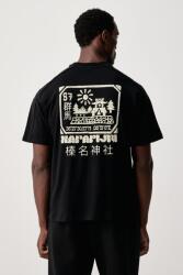 Napapijri t-shirt férfi pamut Teza - fekete XL