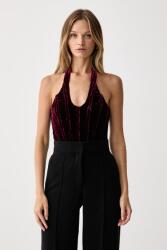 Bardot body női velúr TREY - burgundia S