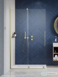 Radaway Furo Walk-in zuhanyfal 100B balos, szálcsiszolt arany 10106538-99-01L+10110494-01-01 (10106538-99-01L_10110494-01-01)