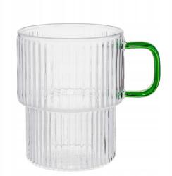 CHiATO Bordázott latte pohár CHiATO zöld füllel 300 ml (ChiatoCupGrvGrH300ml)