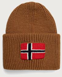 Napapijri beanie férfi gyapjúval Evei - barna Univerzális méret