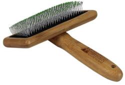 Bamboo Groom Nagyméretű finom kefe rozsdamentes acél hegyekkel, Finisher (PFS0064)