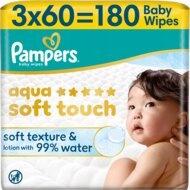 Pampers Aqua Soft Touch nedves törlőkendő 3x60 db (80874245)