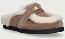 Nokwol női bőr papucs Toby Fur Mushroom Suede - bézs Női 39