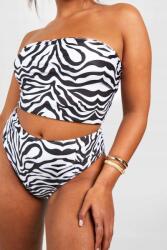 Boohoo Bikini Alsó Magas Állapotú Zebra Print NG6 cai XXL